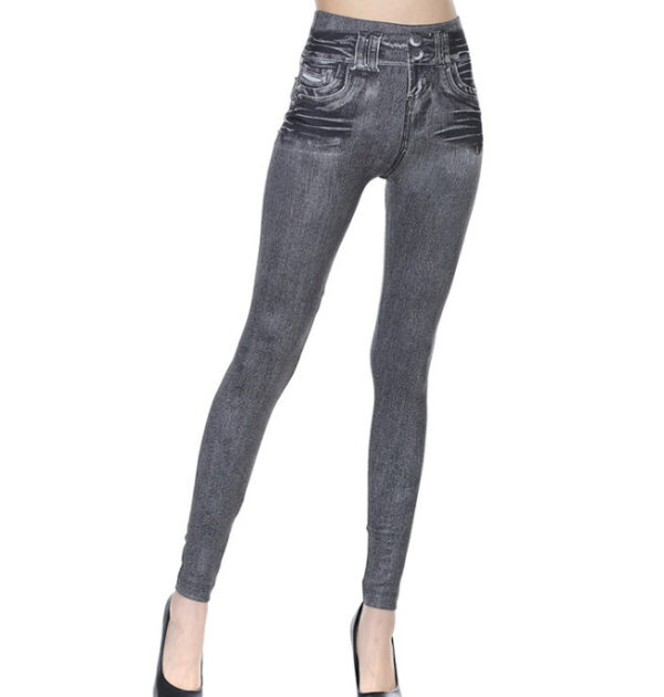 Women's Real Pocket Thin Faux Denim Corset - Image 3